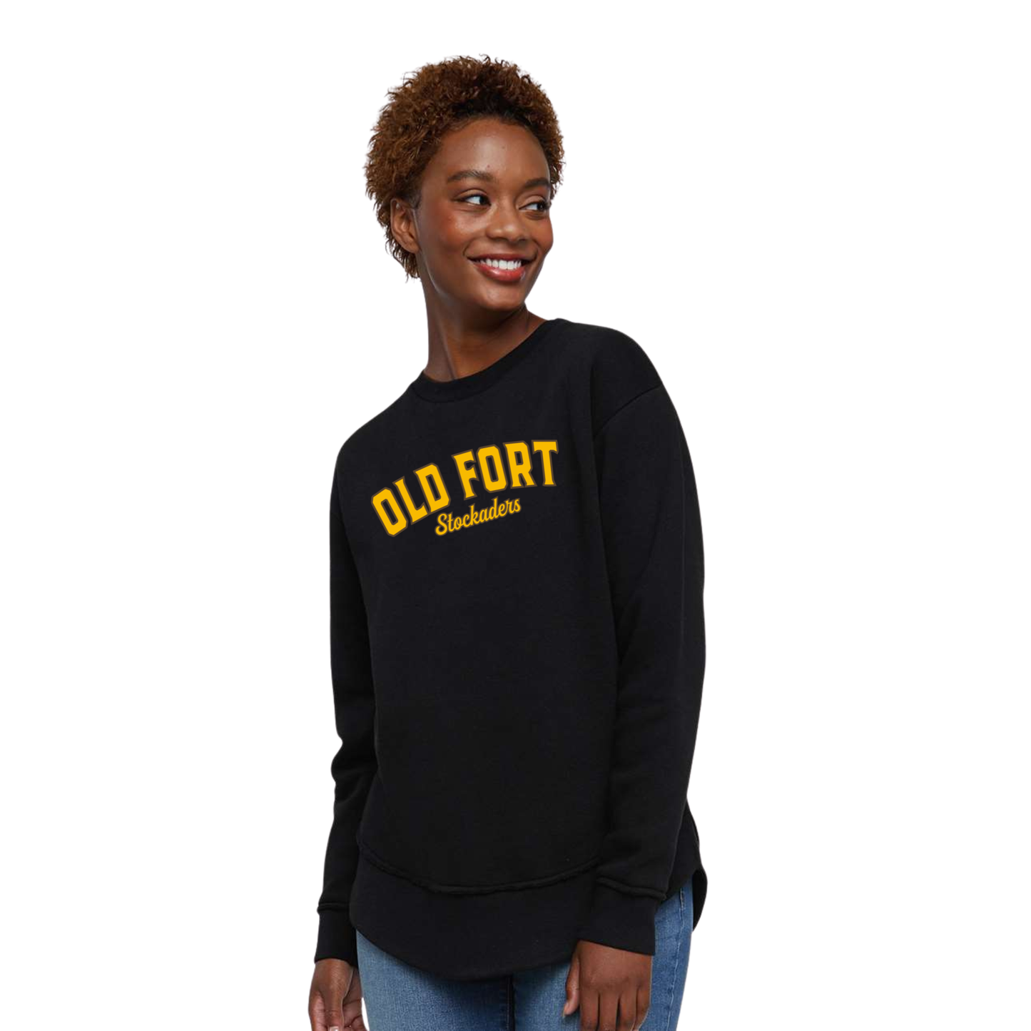 Old Fort (OFAS-12) Design on Women's Weekend Fleece Crewneck Sweatshirt (LAT3525)