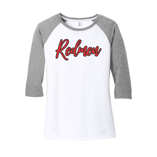 Fostoria (FOS-05) Design on District Women’s Perfect Tri 3/4-Sleeve Raglan (DM136L)