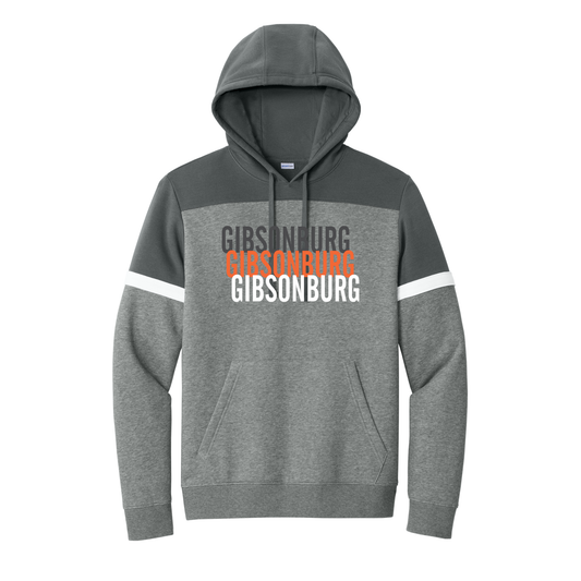 Gibsonburg (GBAS-25) Design on Sport-Tek® Drive Fleece Colorblock Hoodie (STF205)