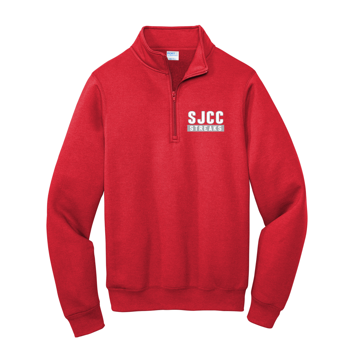 SJCC/BHCS Streaks Core Fleece 1/4-Zip Pullover Sweatshirt (PC78Q) SJLC-3 DTF