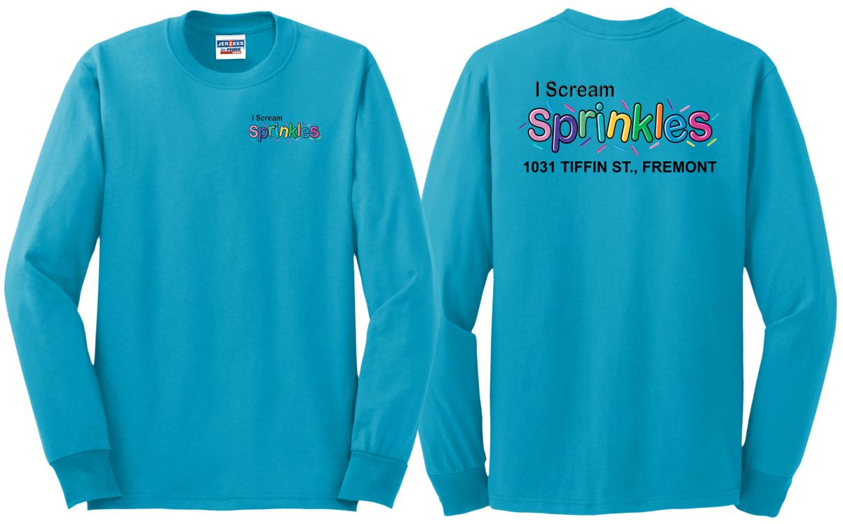 I Scream Sprinkles Long Sleeve T-Shirt- Adult Only