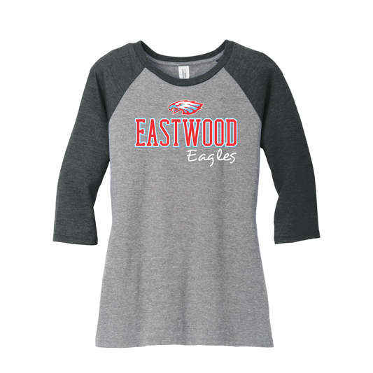 Eastwood (EWAS-05) Design on District Women’s Perfect Tri 3/4-Sleeve Raglan (DM136L)