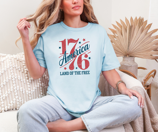 1776 America Land of the Free Shirt, Patriotic Shirt, USA Shirt, America Shirt (1717)