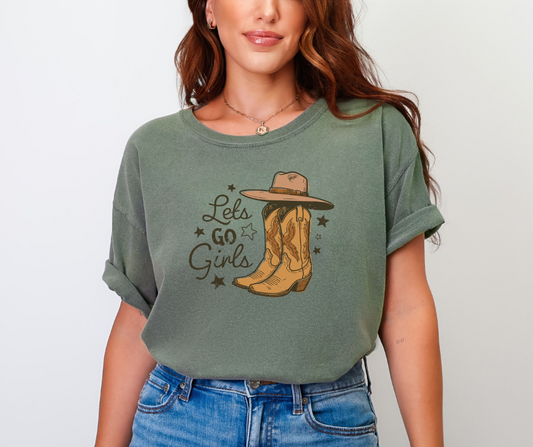 Lets Go Girls Shirt, Cowgirl Shirt, Western Shirt, Cowboy Shirt (1717)