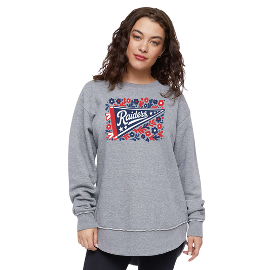 Lakota (RAS-74) Design on Women's Weekend Fleece Crewneck Sweatshirt (LAT3525)