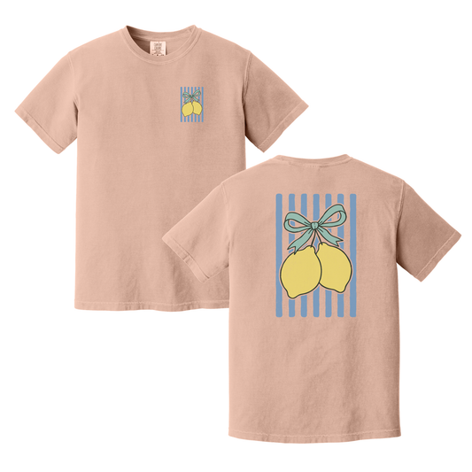 Lemon Shirt, Coquette Bow Shirt, Summer Shirt, Women's Shirt