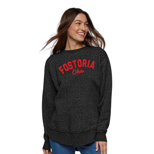 Fostoria (FOS-04) Design on Women's Weekend Fleece Crewneck Sweatshirt (LAT3525)