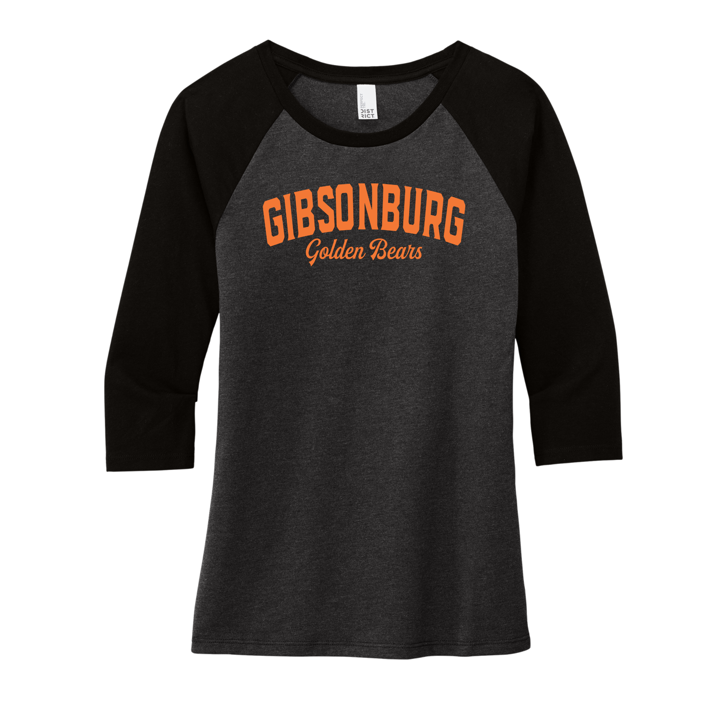 Gibsonburg (GBAS-19) Design on District Women’s Perfect Tri 3/4-Sleeve Raglan (DM136L)