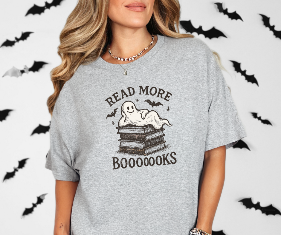 Read More Boooooks Shirt, Halloween Shirt, Ghost Shirt, Book Shirt, Book Lover Gift (29M)