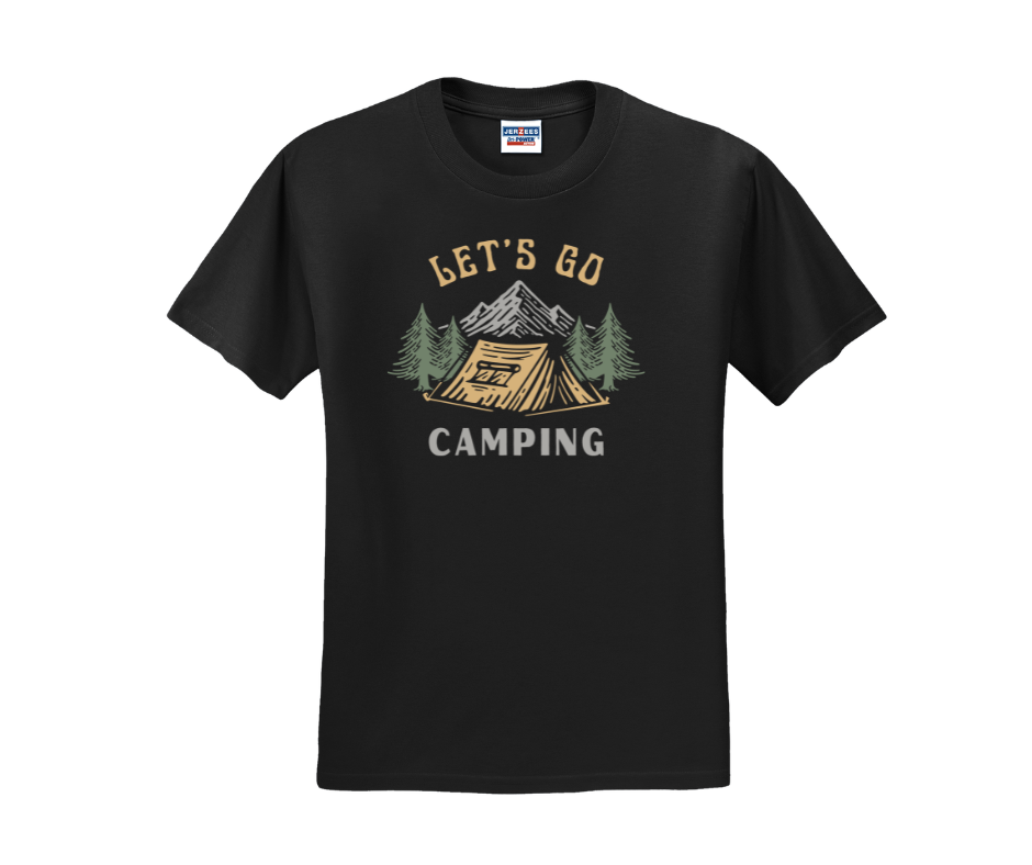 Let's Go Camping, Camping Shirt, Nature Shirt, Tent Camping Shirt (29M)