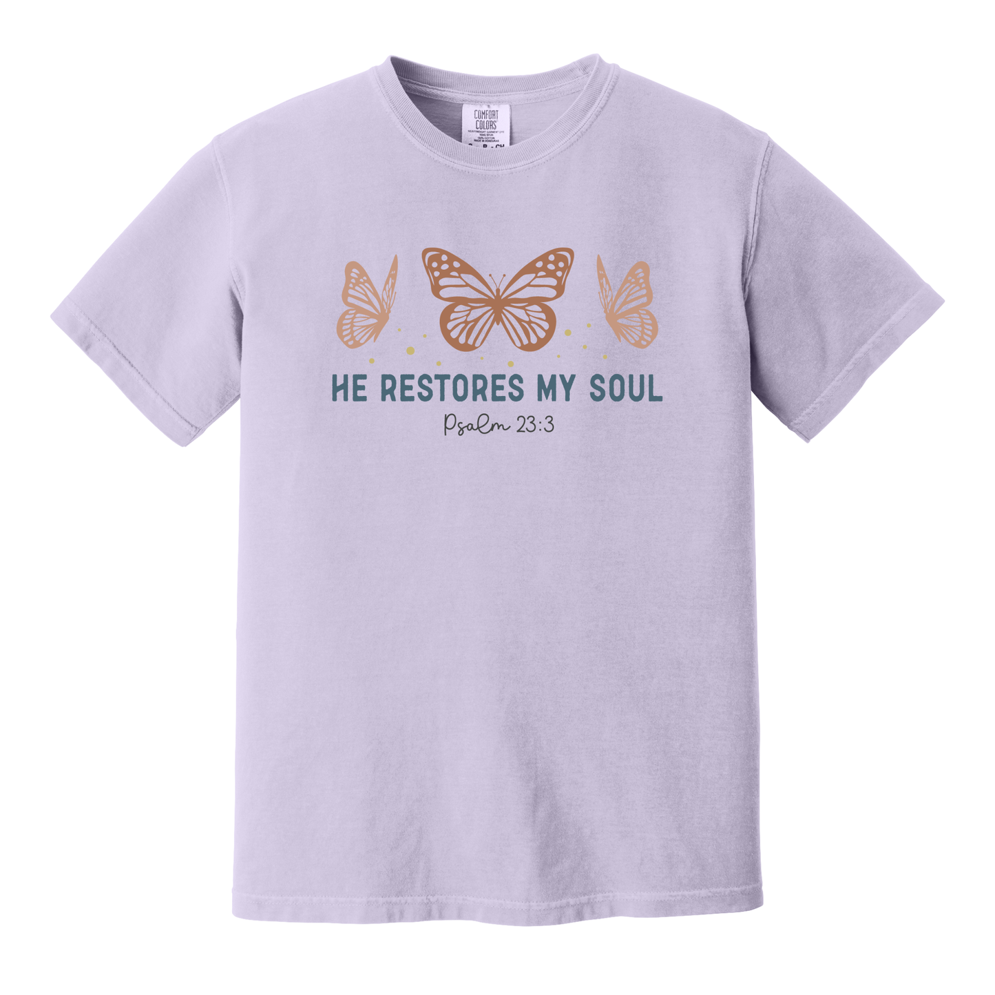 He Restores My Soul Shirt, Christian Shirt, Faith Shirt, Jesus Shirt, Butterflies Shirt