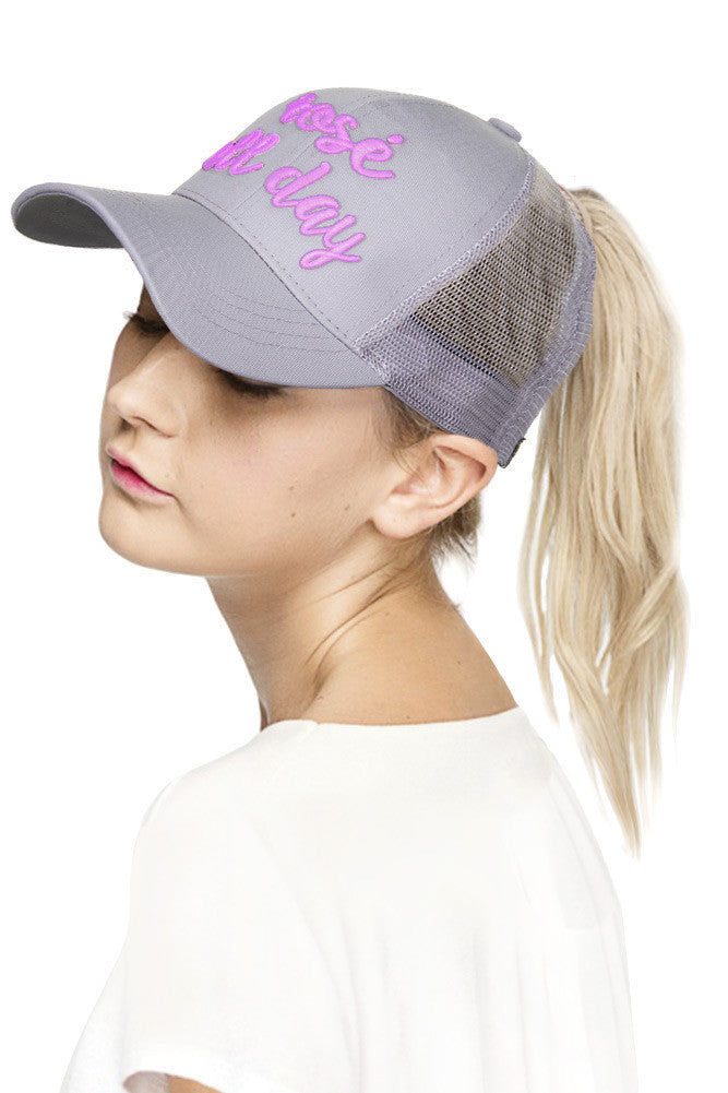 C.C. Beanie: Ponycap Rose all day Color Changing Thread