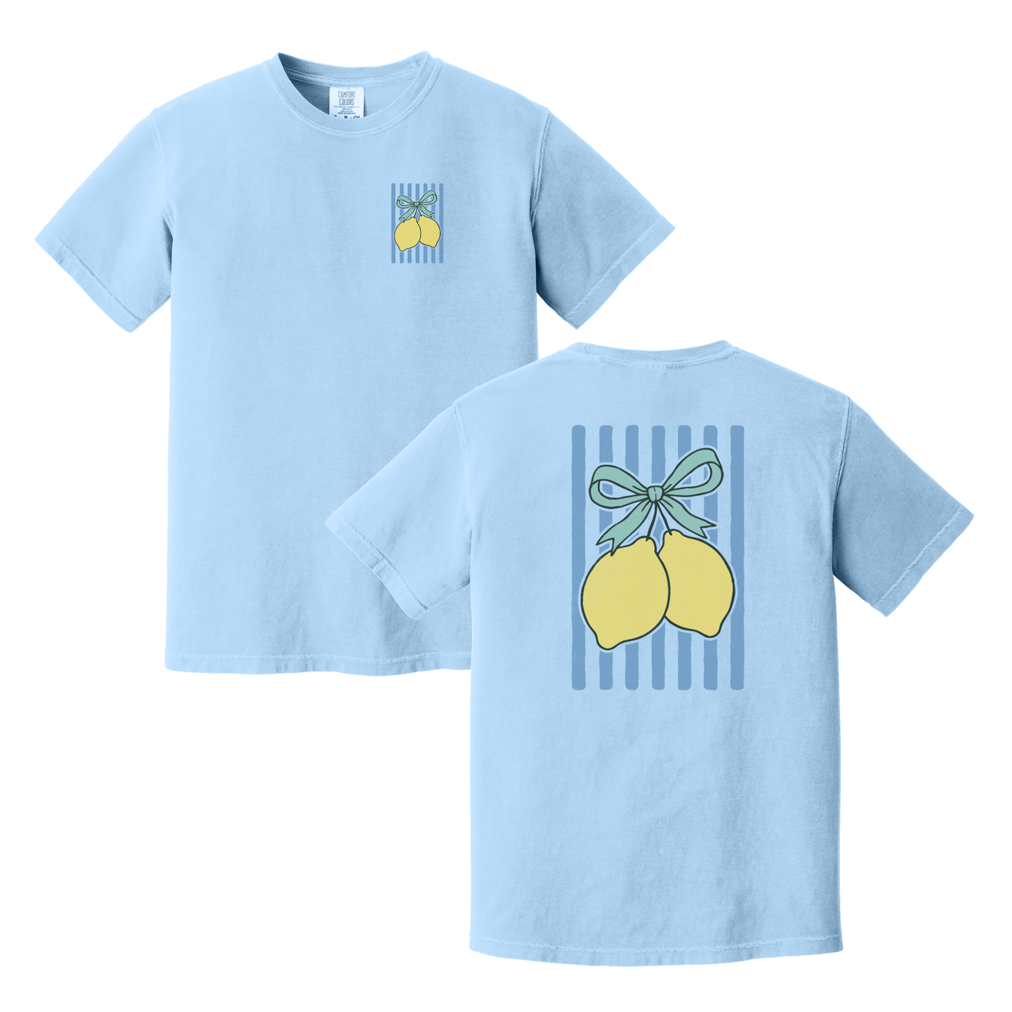 Lemon Shirt, Coquette Bow Shirt, Summer Shirt, Women's Shirt