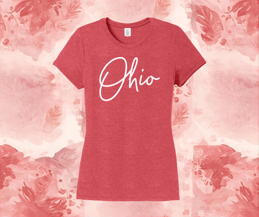 Ohio Shirt, Ohio Script Shirt, Women's Shirt (DM130L)