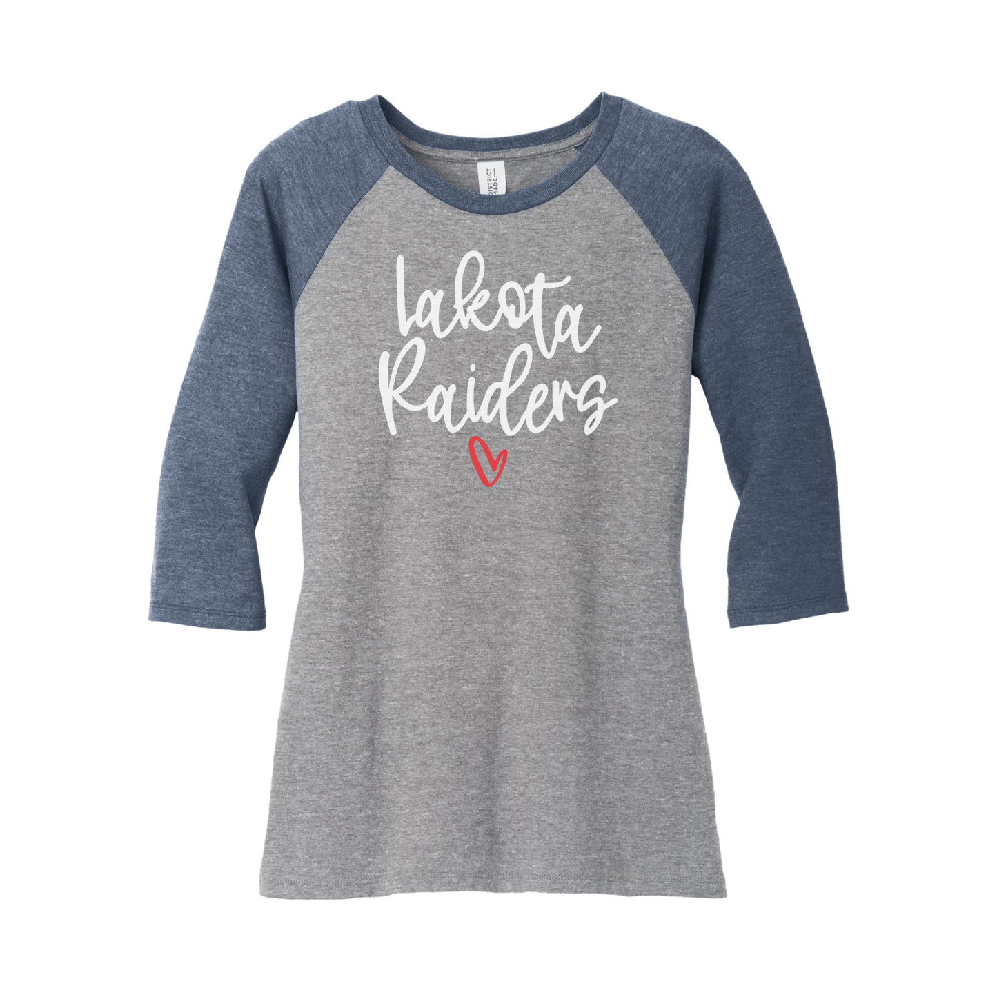 Lakota (RAS-57) Design on District Women’s Perfect Tri 3/4-Sleeve Raglan (DM136L)