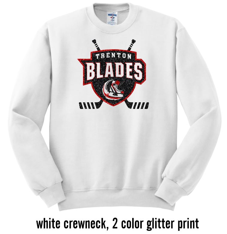 Trenton Blades Crewneck or Hooded Sweatshirt in Glitter
