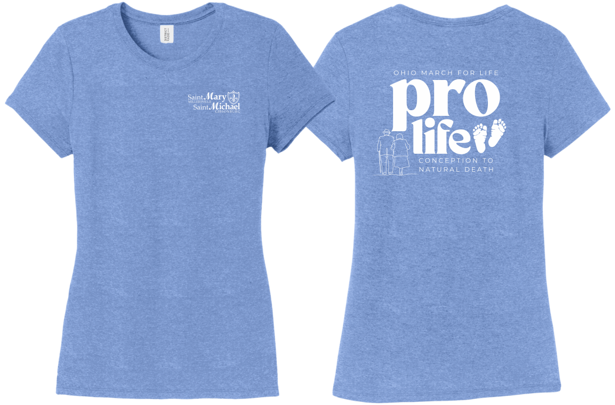 St. Mary & St. Michael Ohio March for Life Ladies Triblend T-Shirt (DM130L)