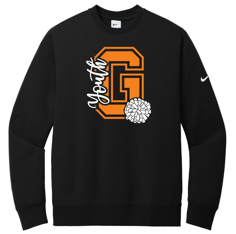 Gibsonburg Youth Cheer Nike Club Fleece Sleeve Swoosh Crew (NKFD9863)