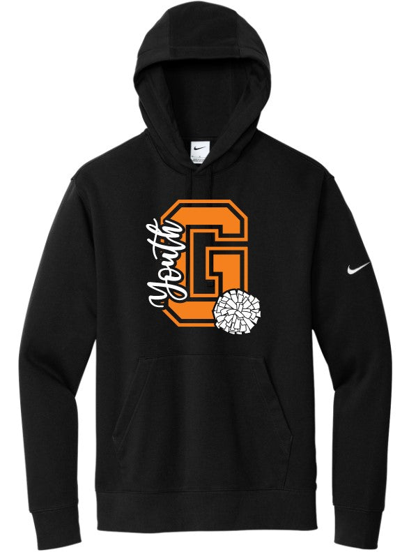 Gibsonburg Youth Cheer Nike Club Fleece Sleeve Swoosh Pullover Hoodie (NKDR1499)