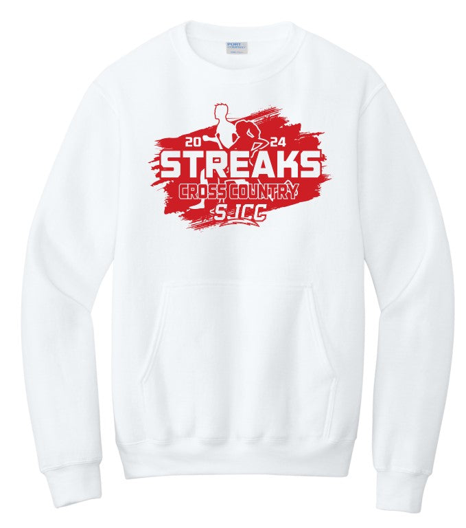 SJCC Cross Country 2024 Port & Company® Core Fleece Crewneck Pocket Sweatshirt (PC78PKT)
