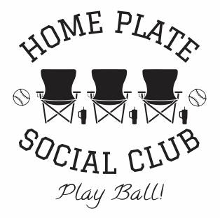 Home Plate Social Club- Short Sleeve Basic Tee- Choice of Color