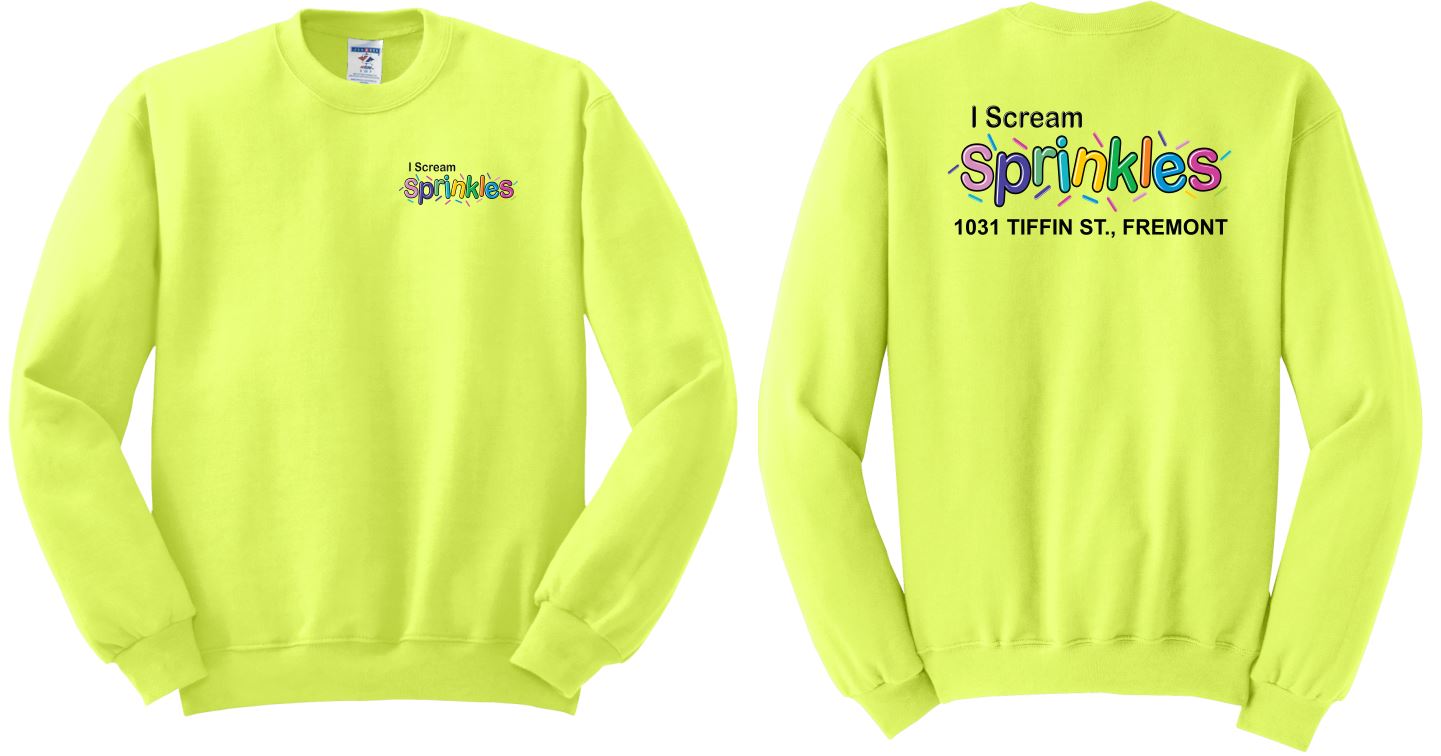 I Scream Sprinkles Crewneck Sweatshirt- Adult