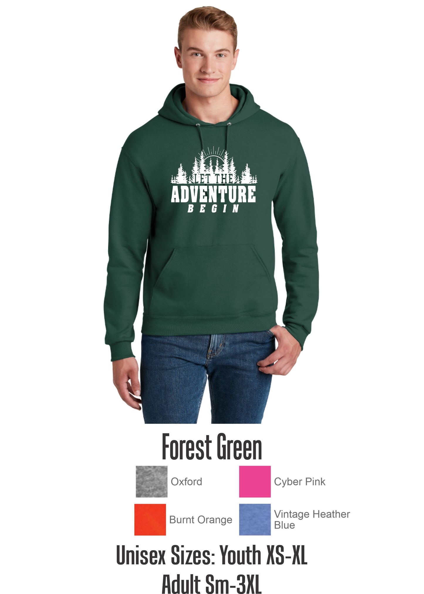 Let the Adventure Begin Hooded Sweatshirt