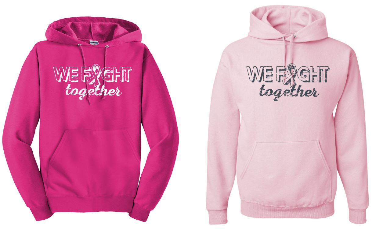 We Fight Together Sweatshirt, Breast Cancer Sweatshirt, October Sweatshirt, Fight Cancer Sweatshirt, Pink October Sweatshirt, Pink Sweatshirt