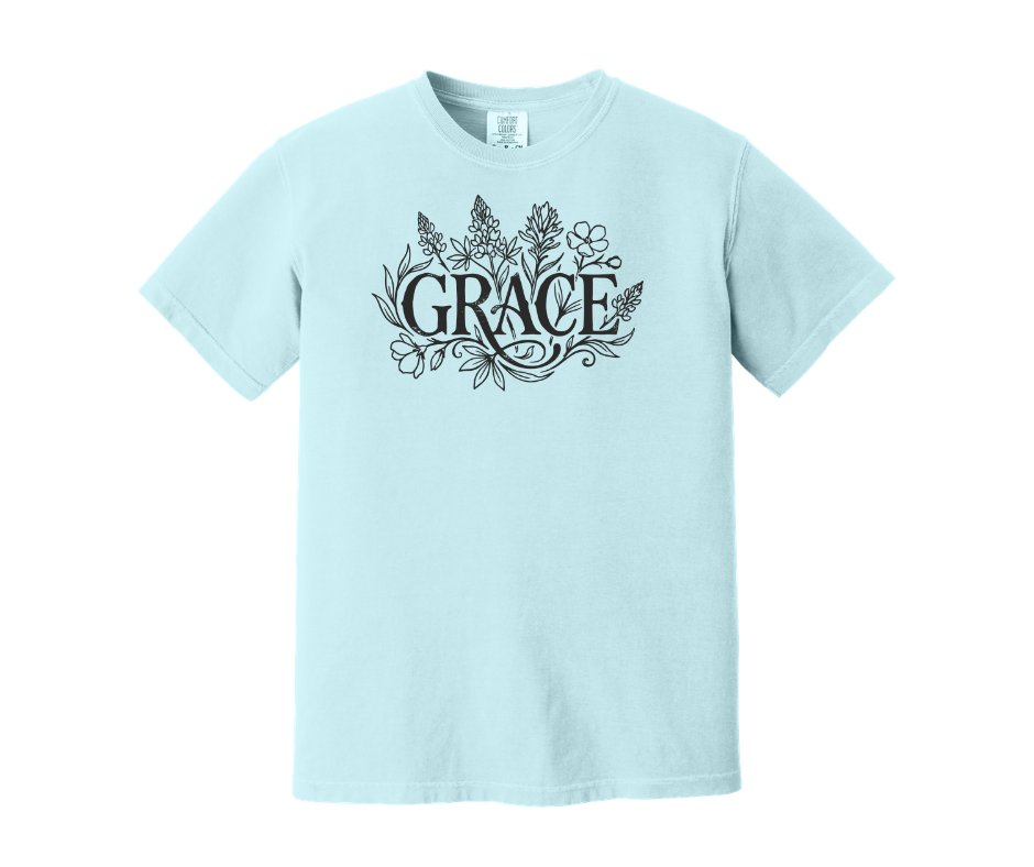 Grace Shirt, Christian Shirt, Floral Shirt (1717)