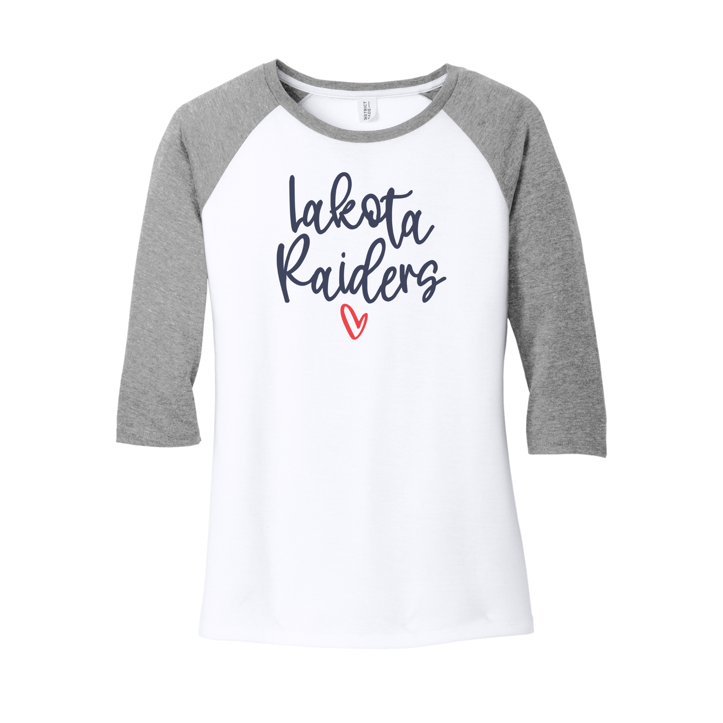 Lakota (RAS-57) Design on District Women’s Perfect Tri 3/4-Sleeve Raglan (DM136L)