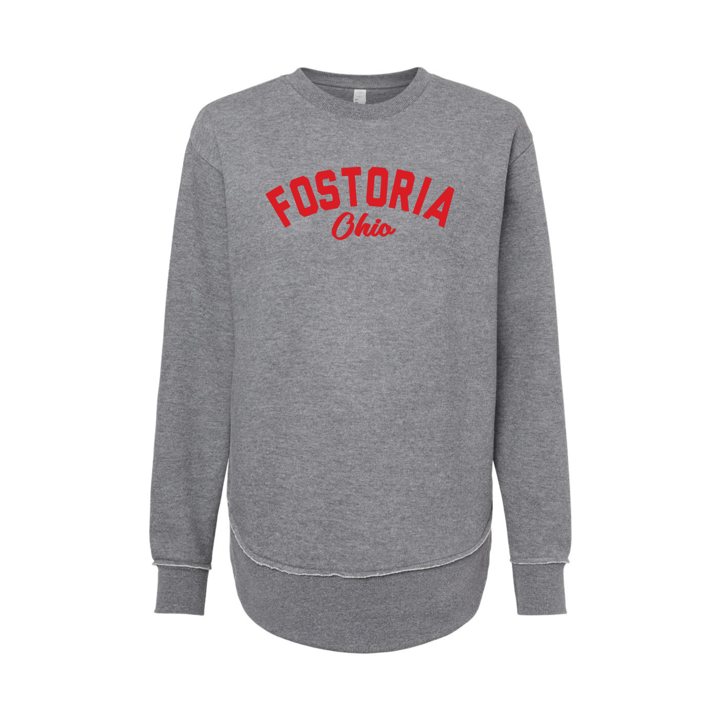 Fostoria (FOS-04) Design on Women's Weekend Fleece Crewneck Sweatshirt (LAT3525)