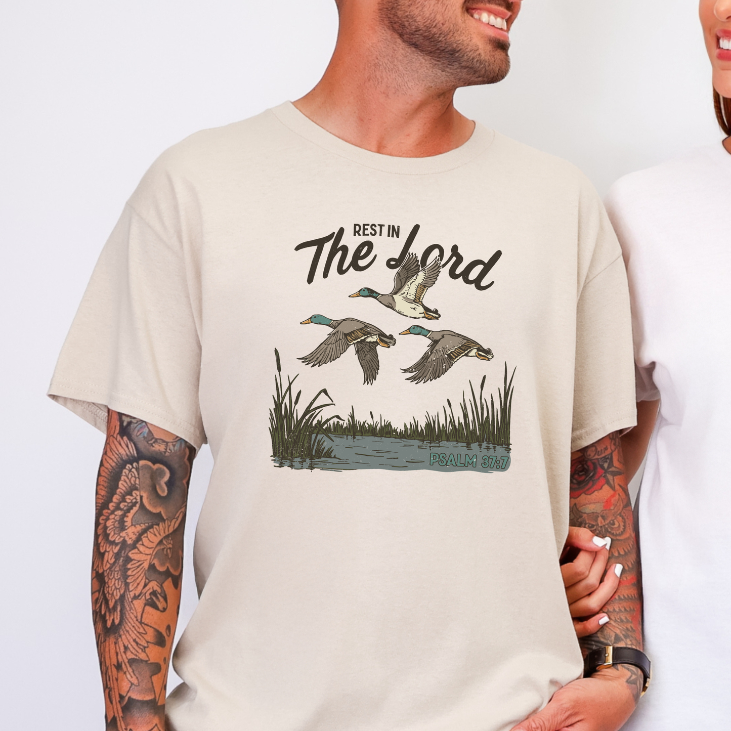 Rest in the Lord Shirt, Christian Shirt, Nature Shirt, Duck Shirt, Mallard Shirt