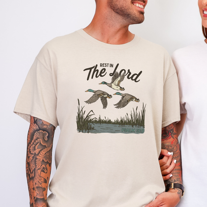 Rest in the Lord Shirt, Christian Shirt, Nature Shirt, Duck Shirt, Mallard Shirt
