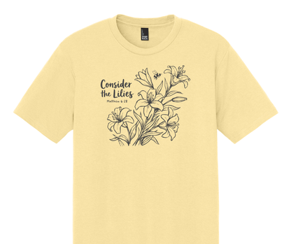 Consider the Lilies Matthew 6:28 Shirt, Spring Shirt, Christian Shirt, Women's Shirt, Faith Shirt