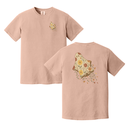 Floral Ghost Shirt, Fall Shirt, Halloween Shirt, Summerween Shirt, Summer Shirt, Women's Shirt