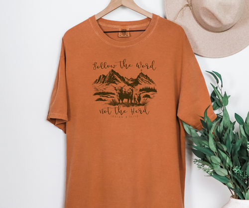 Follow the Word Not the Herd Shirt, Christian Shirt, Western Shirt, Women's Shirt (1717)