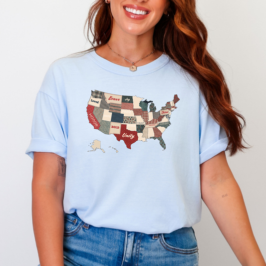 USA Map Shirt, Patriotic Shirt, State Shirt, USA Shirt
