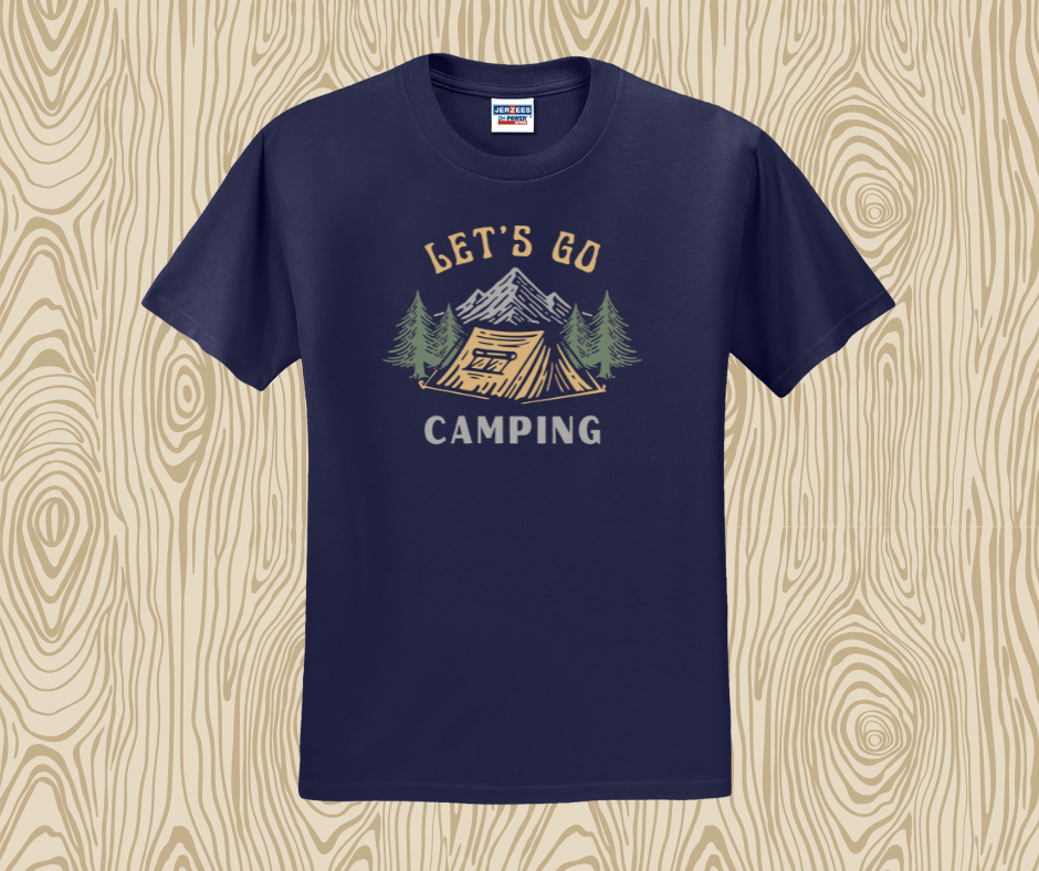 Let's Go Camping, Camping Shirt, Nature Shirt, Tent Camping Shirt (29M)
