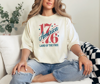 1776 America Land of the Free Shirt, Patriotic Shirt, USA Shirt, America Shirt (1717)