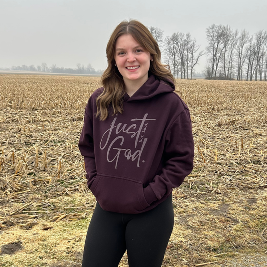 Just God. Not Luck. Sweatshirt, Christian Sweatshirt, Christian Hoodie, Christian Hooded Sweatshirt, Christian Crewneck Sweatshirt, Faith Sweatshirt
