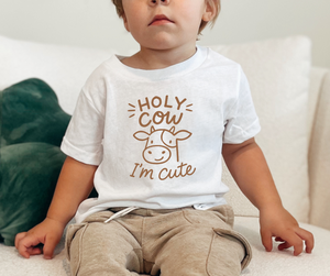 Holy Cow I'm Cute Shirt, Holy Cow I'm Cute Onesie, Cute Kid's Shirt, Baby Onesie