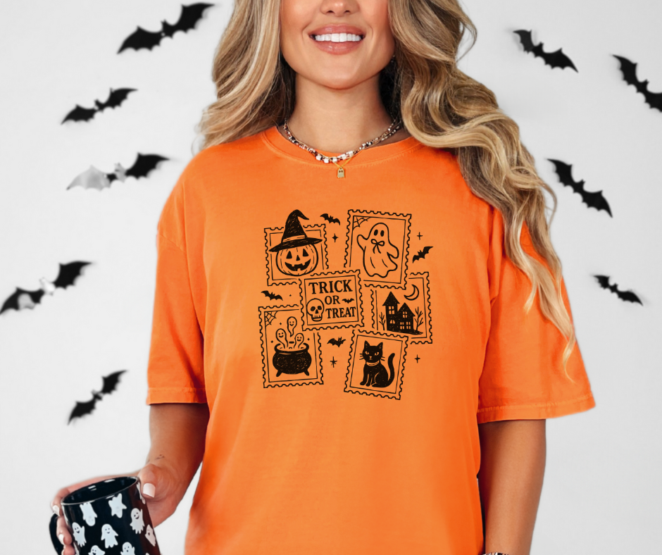Trick or Treat Shirt, Halloween Shirt, Fall Shirt, Women's Shirt, Kids Shirt (1717)