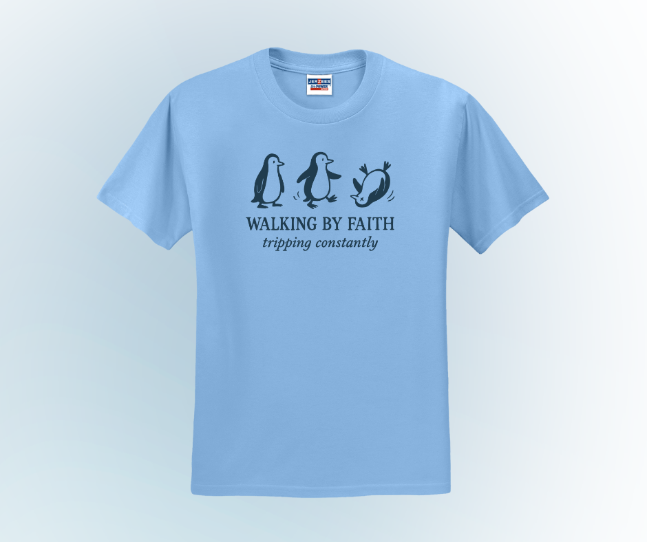 Walking by Faith Tripping Constantly Shirt, Faith Shirt, Christian Shirt (29M)