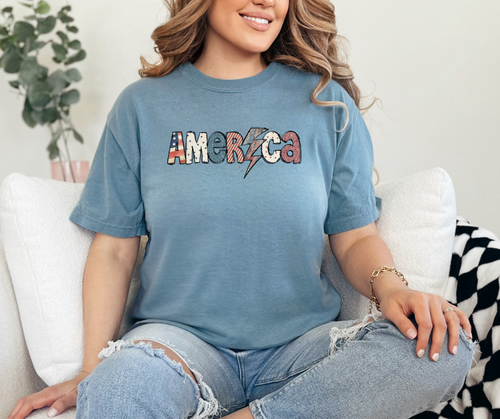 America Shirt, Patriotic Shirt, USA Shirt, Women's Shirt (1717)