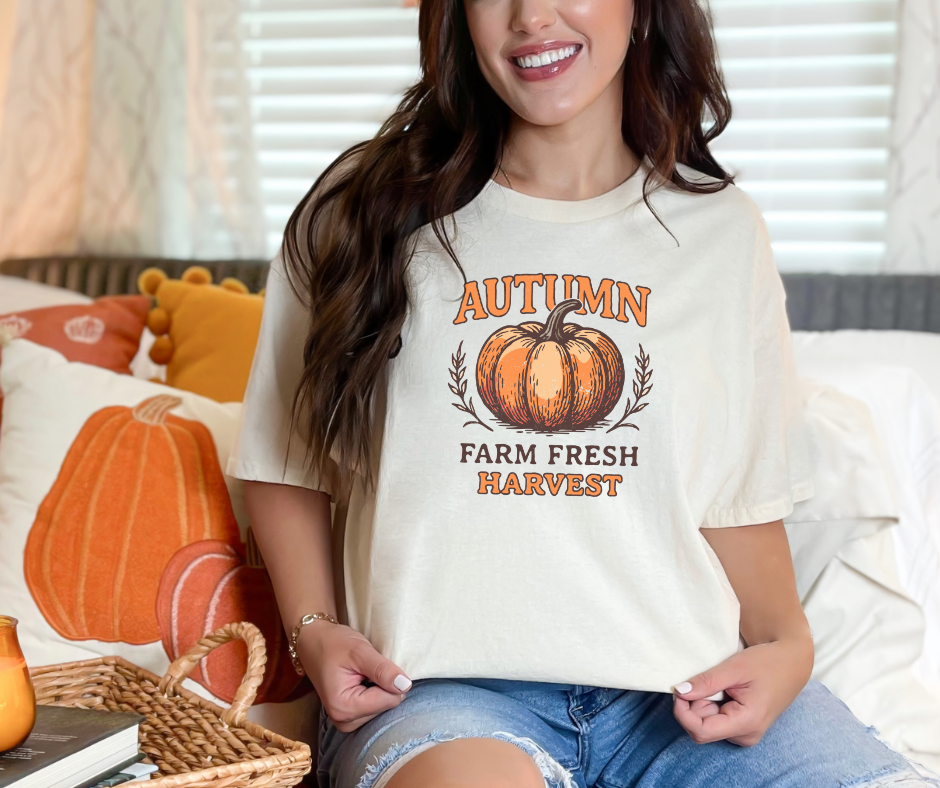Autumn Farm Fresh Harvest Shirt, Fall Shirt (29M)