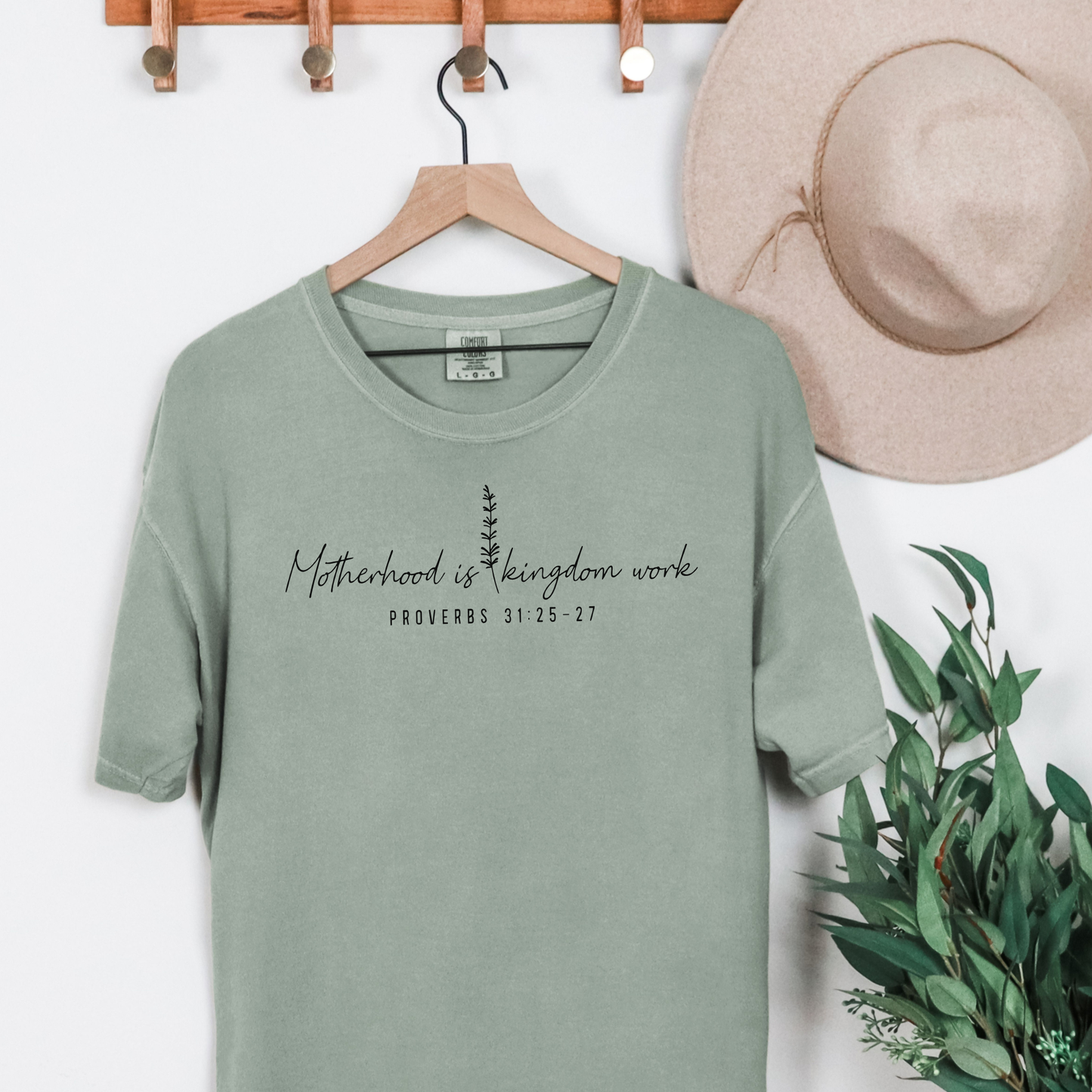 Motherhood is Kingdom Work Proverbs 31:25-27 Shirt, Mom Shirt, Mother's Day Gift, Christian Shirt, Christian Mom