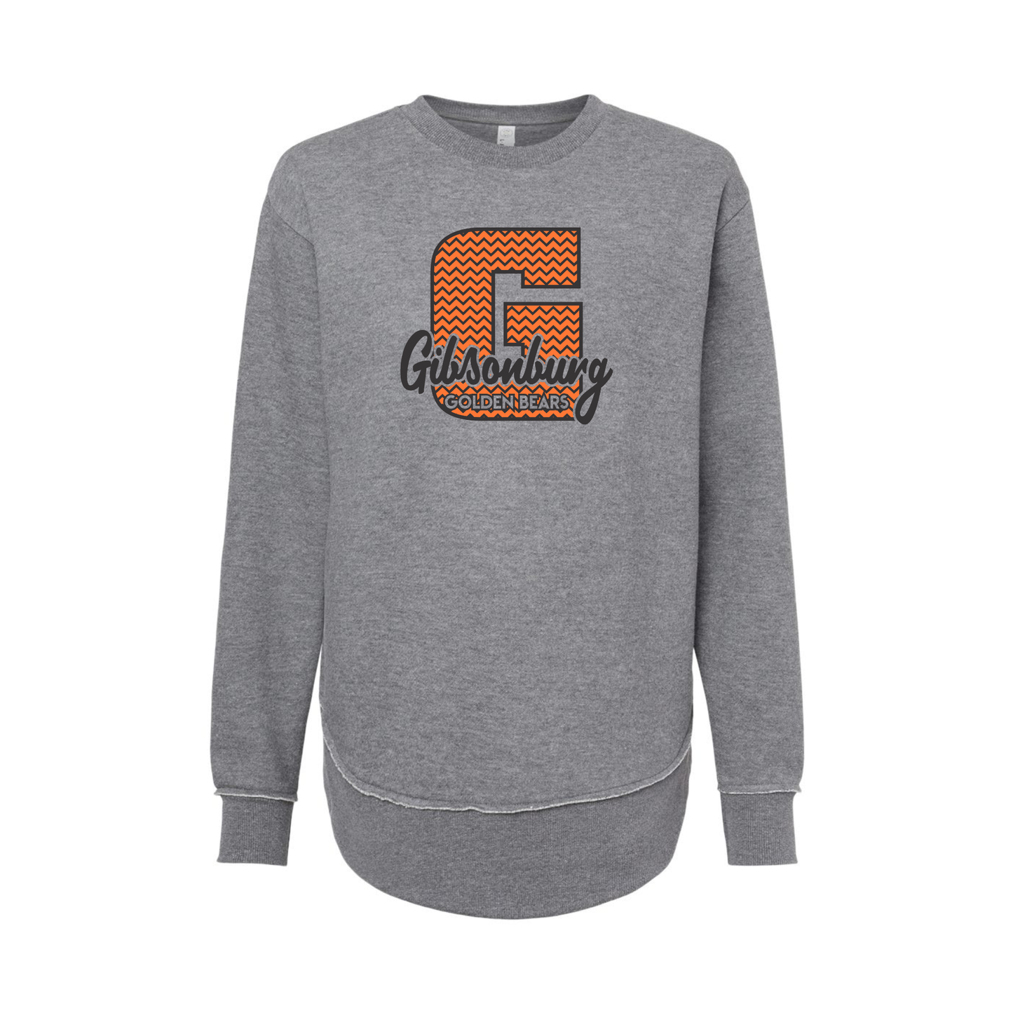 Gibsonburg (GBAS-06) Design on Women's Weekend Fleece Crewneck Sweatshirt (LAT3525)