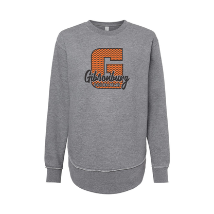 Gibsonburg (GBAS-06) Design on Women's Weekend Fleece Crewneck Sweatshirt (LAT3525)