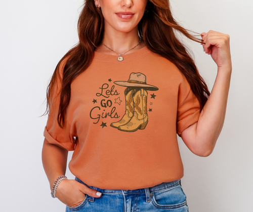 Lets Go Girls Shirt, Cowgirl Shirt, Western Shirt, Cowboy Shirt (1717)
