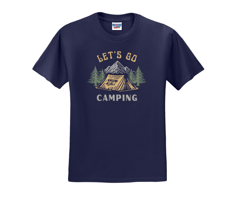 Let's Go Camping, Camping Shirt, Nature Shirt, Tent Camping Shirt (29M)